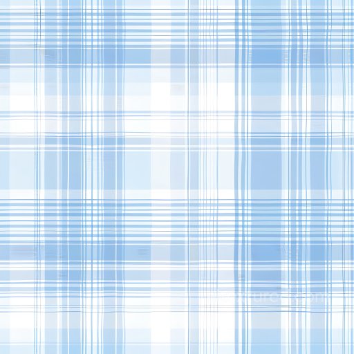 Seamless 3D PBR Texture of Soft Blue and White Plaid Fabric Pattern texture preview