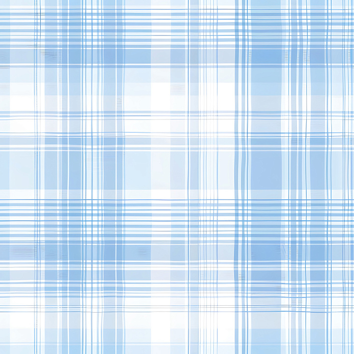 Soft Blue and White Plaid Fabric Pattern seamless PBR texture preview