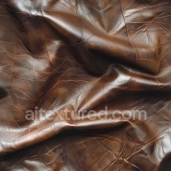 seamless Seamless 3D PBR Wrinkled Brown Leather Texture with Fine Grain and Glossy Finish texture 8k free download PBR
