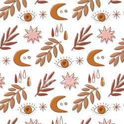 seamless Seamless 3D PBR Texture Featuring Earth Toned Boho Symbolic Pattern texture 8k free download PBR