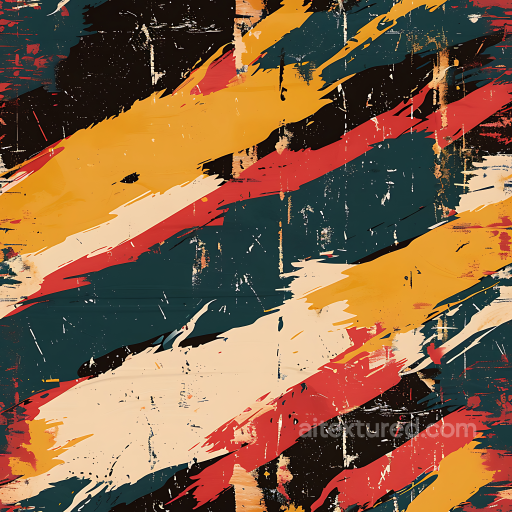 Stylized Brushstroke Camouflage PBR Texture with Bold Color Streaks seamless Color Camouflage PBR texture