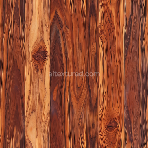 Seamless 3D PBR Texture of Rustic Knotty Wood Planks with Warm Grain