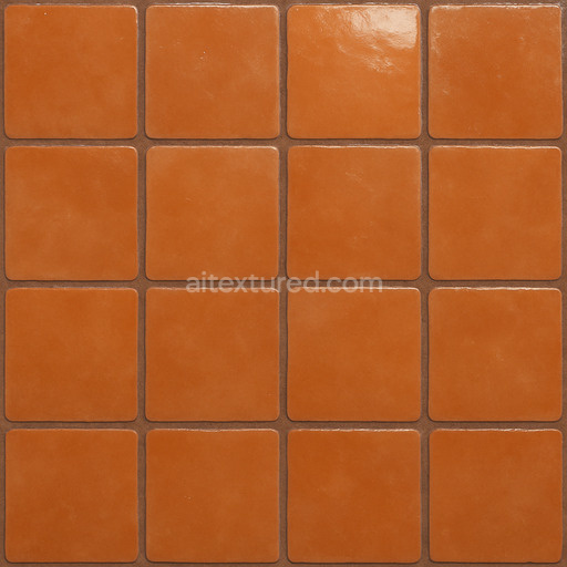 Shiny Terracotta Tile Texture Seamless 1024X1024