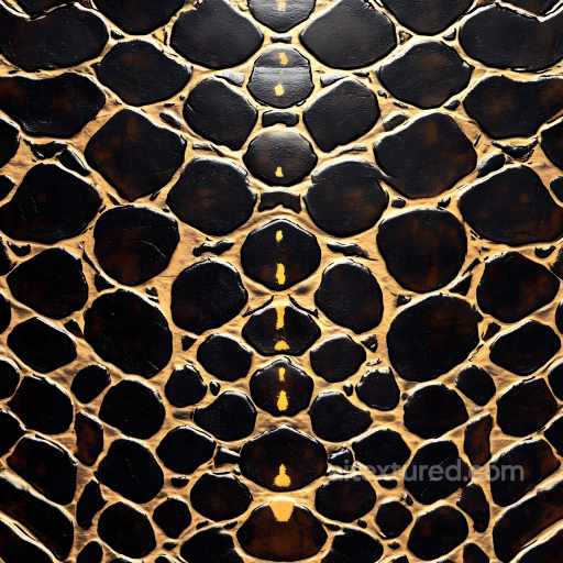 Reptilian Skin Texture Featuring Realistic Scaly Pattern and High Gloss seamless Skin PBR texture