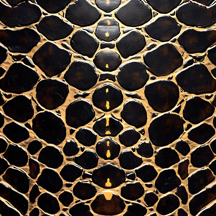 Reptilian Skin Featuring Realistic Scaly Pattern and High Gloss seamless PBR texture preview