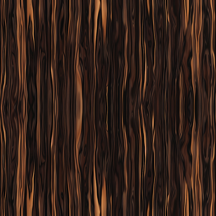 Dark Brown Exotic Wood with Dramatic Grain Patterns seamless PBR texture preview
