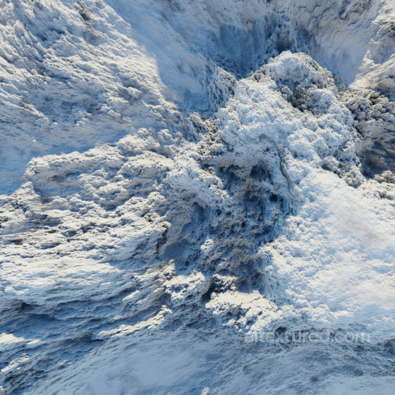 PBR Snow Texture with Fine Detailed Snow Surface Snow-ice texture preview