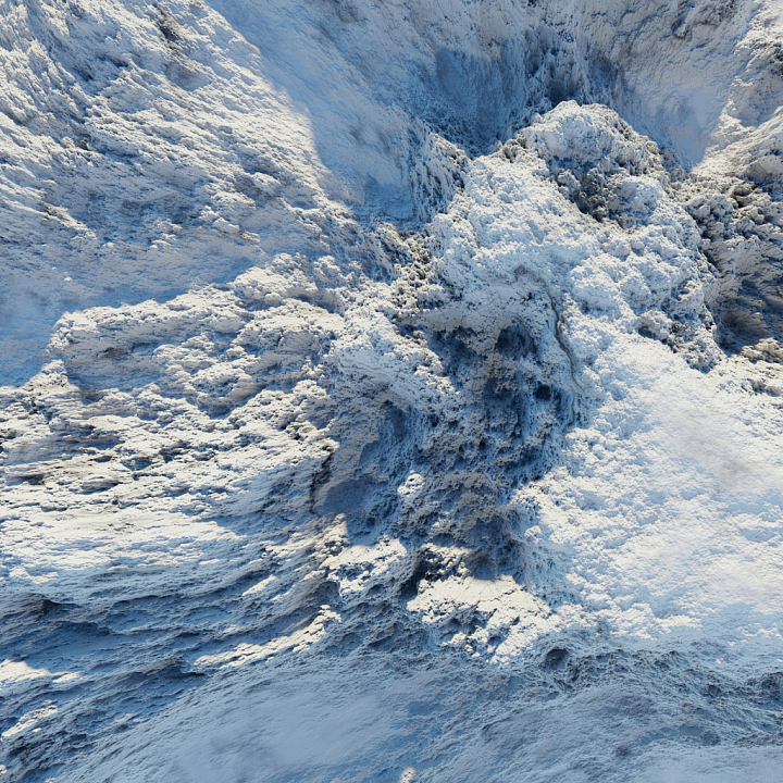 Snow with Fine Detailed Snow Surface seamless PBR texture preview