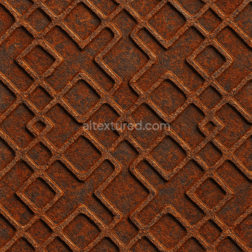 Patterned Rusty Metal Seamless Texture