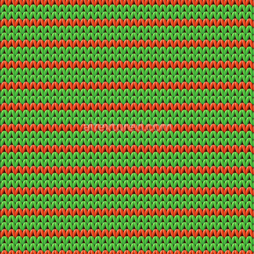 Seamless 3D PBR Knitted Fabric Texture with Green and Red Holiday Stripes