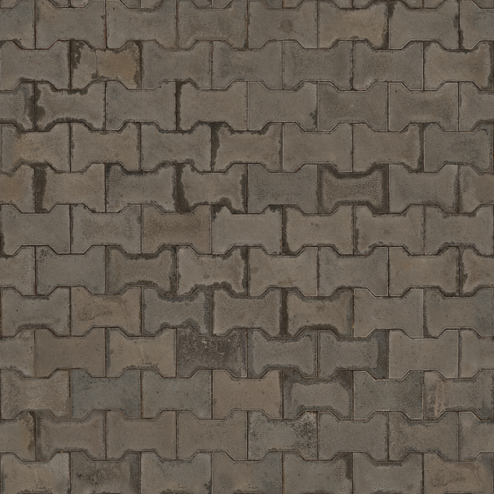 Concrete Pavers Asphalt seamless PBR texture preview