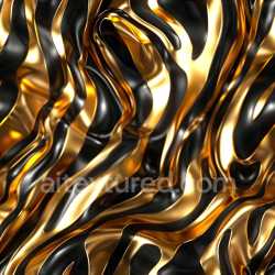 seamless Seamless 3D PBR Texture of Wavy Glossy Black and Gold Surfaces texture 8k free download PBR