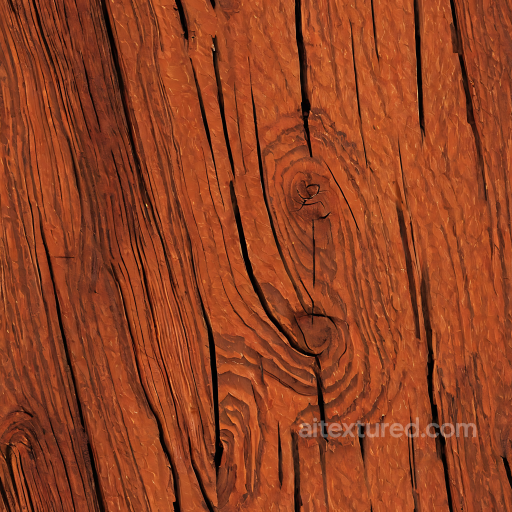 Rustic Redwood Planks Texture with Knots and Deep Grain seamless Wood PBR texture