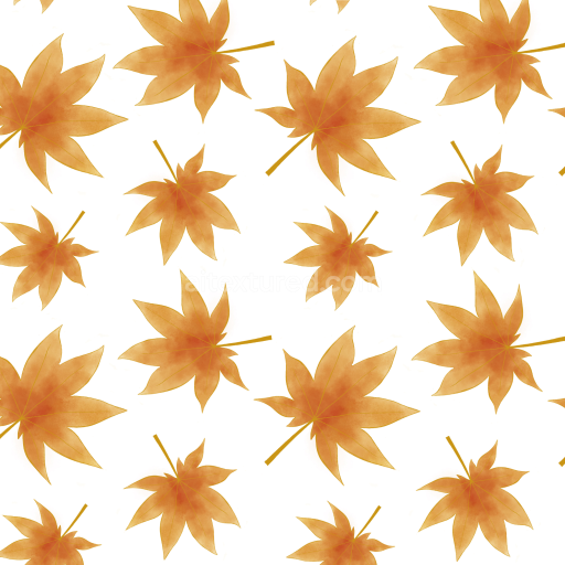 Preview — Seamless 3D PBR Texture of Soft Autumn Leaves Pattern in Warm Orange Tones