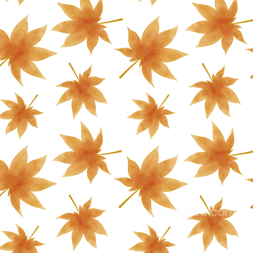 Soft Autumn Leaves Pattern in Warm Orange Tones Seamless Texture seamless Autumn Leaves  PBR texture