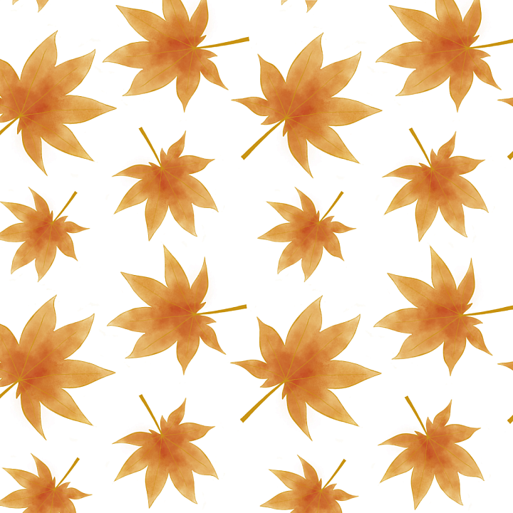 Soft Autumn Leaves Pattern in Warm Orange Tones seamless PBR texture preview