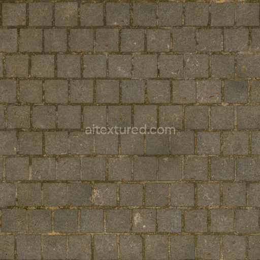 Grey Concrete Cobblestone — Concrete Cobblestone Cement Cobblestone Cement Dry — PBR seamless 3D texture