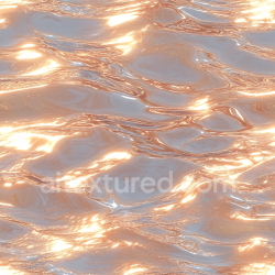 seamless Seamless 3D Water PBR Texture Featuring Warm Golden Reflections on Gentle Rippling Surface texture 8k free download PBR