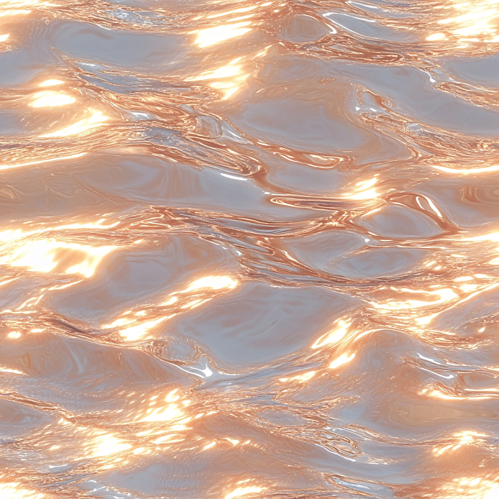 Water Featuring Warm Golden Reflections on Gentle Rippling Surface seamless PBR texture preview