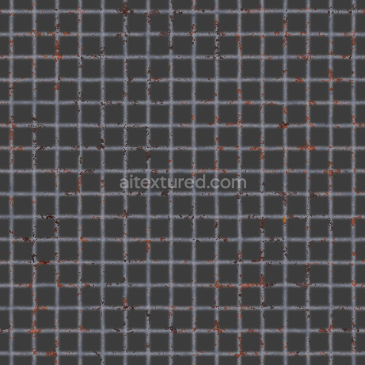 Metal Walkway Seamless Pbr Texture Gritty Weathered Tileable Industrial Dark