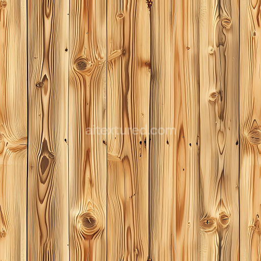Preview — Seamless 3D Light Pine Wood Plank PBR Texture with Knots and Straight Grain