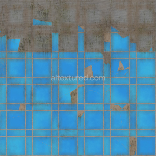 Tiles Blue Seamless Pbr Texture Floor Pattern
