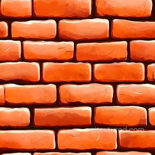 Cracked Red Brick Wall Texture with Weathered Details seamless Brick PBR texture
