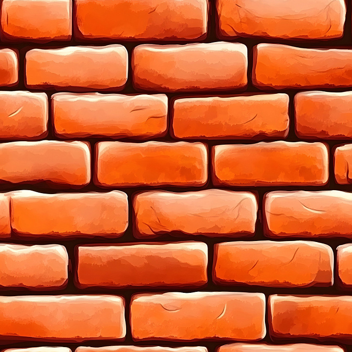 Cracked Red Brick Wall with Weathered Details seamless PBR texture preview