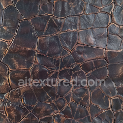 seamless Seamless 3D Cracked Distressed Brown Leather PBR Texture with Deep Fissures and Aging Effects texture 8k free download PBR