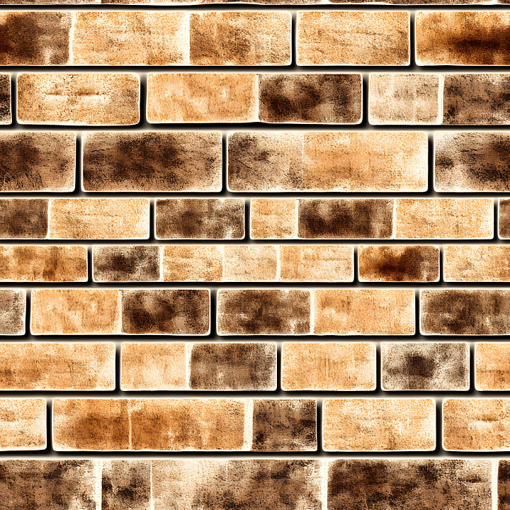 Cracked Brick Wall with Weathered Earthy Tones seamless PBR texture preview