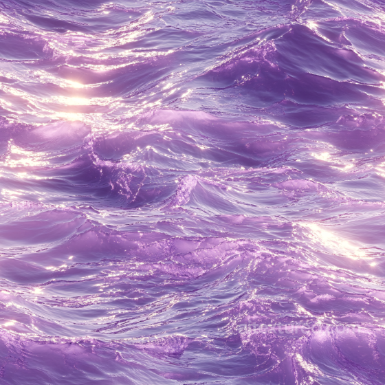 Stylized Purple Ocean Surface Water Seamless Texture with Reflective Waves Water texture preview