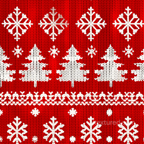 All Christmas Digital paper Texture of Red Knitted Fabric with White Christmas Motifs All Christmas Digital paper texture preview