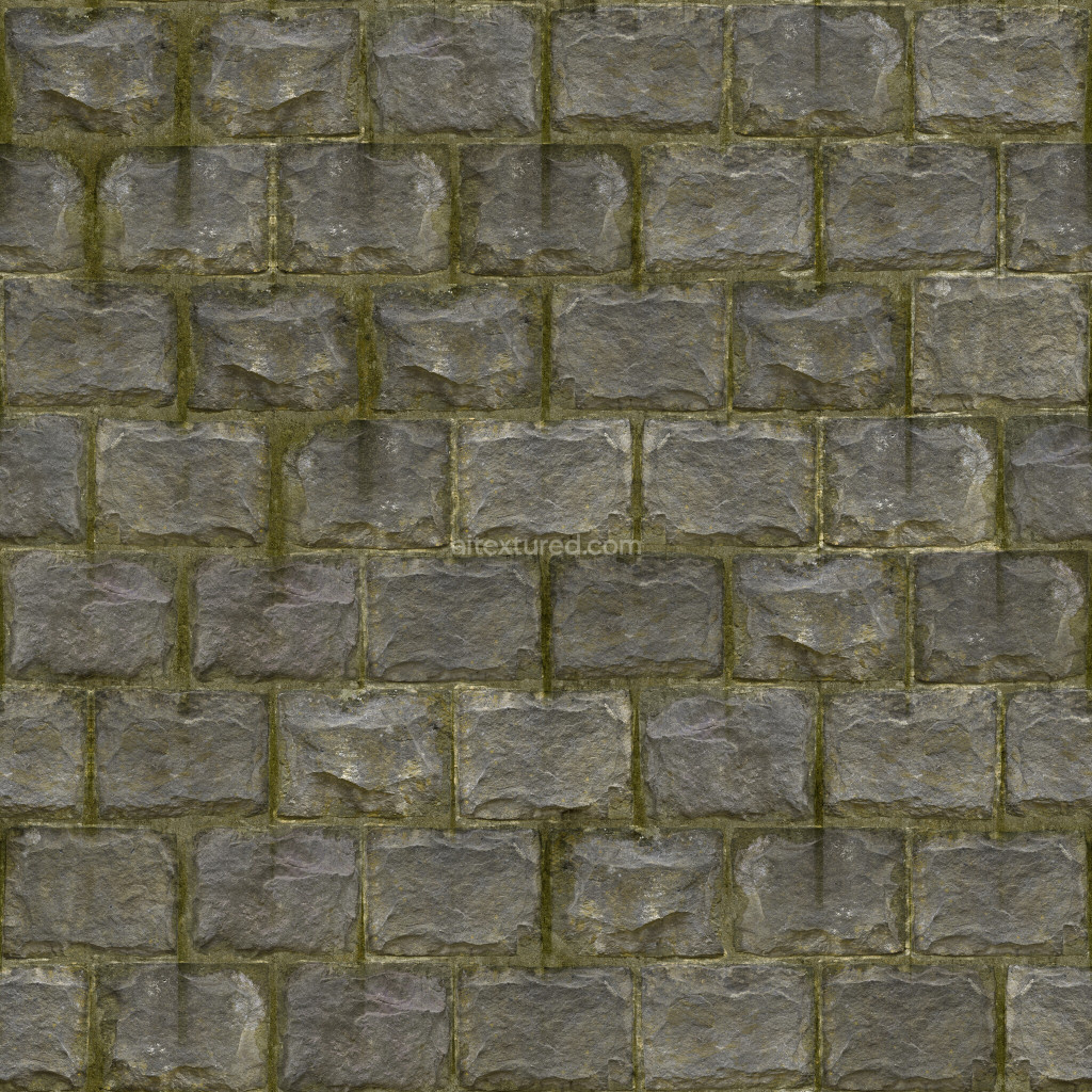 Seamless PBR bricks texture in gray tones