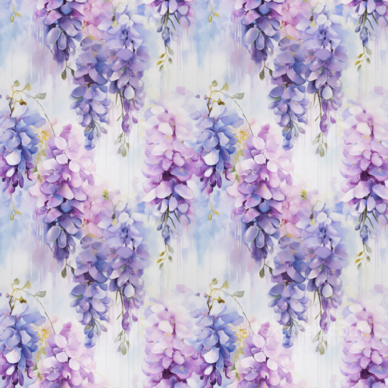 Purple Flower Clusters Seamless Texture with Watercolor Style Purple Flower texture preview