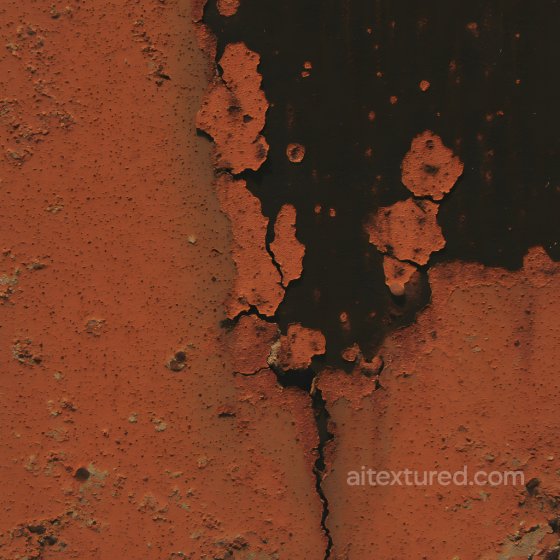 Rust Texture of Cracked Rusty Red-Orange Metal with Chipped Paint Rust texture preview