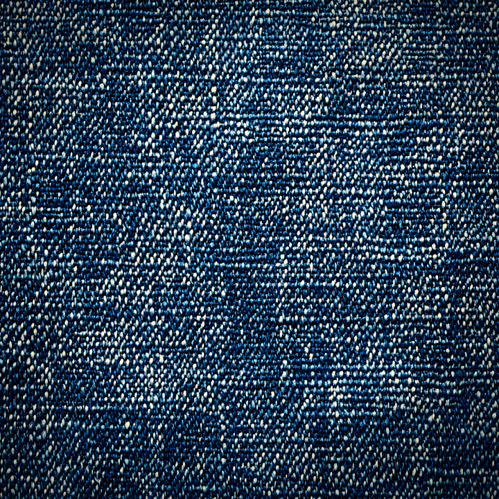 Cracked Denim Fabric with Blue and White Warp Weft Detail seamless PBR texture preview