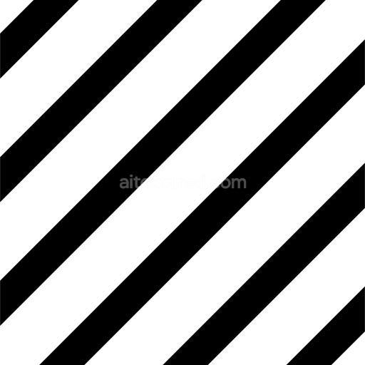 Seamless 3D PBR Texture of Bold Black and White Diagonal Stripes Pattern