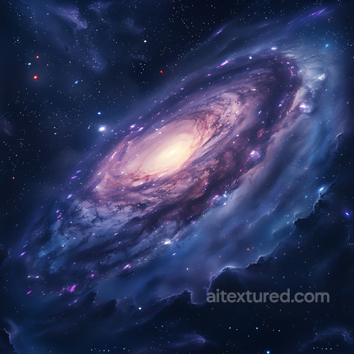 Spiral Galaxy Nebula PBR Space Texture with Starfield and Cosmic Glow seamless Star, space, planets PBR texture
