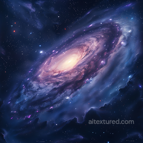 Spiral Galaxy Nebula PBR Space Texture with Starfield and Cosmic Glow Star, space, planets texture preview