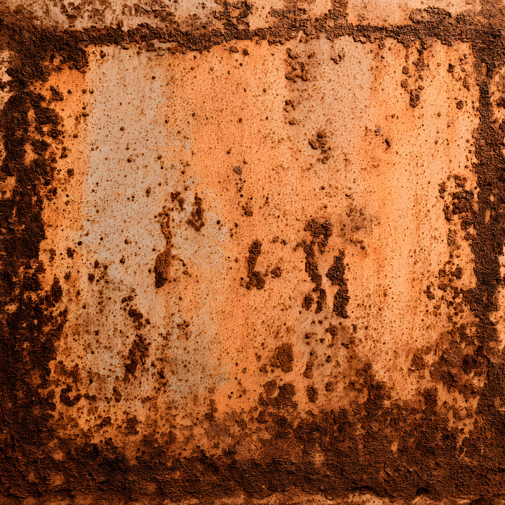 Rusty Metal With Deep Corrosion And Holes seamless PBR texture preview