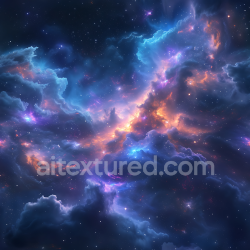 seamless Seamless 3D Space PBR Texture Featuring Vibrant Nebula Clouds and Cosmic Glow texture 8k free download PBR