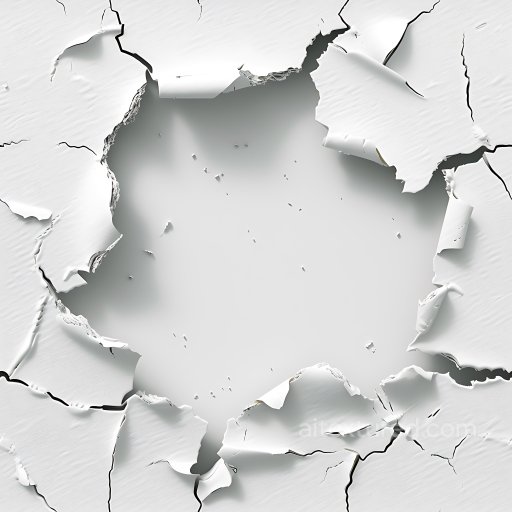 Cracked and Peeling White Paint PBR Texture with Jagged Edges seamless Cracked & Holes PBR texture