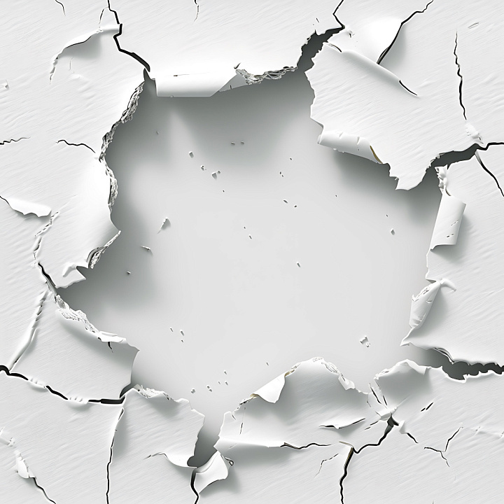 Cracked and Peeling White Paint with Jagged Edges seamless PBR texture preview
