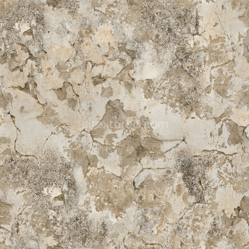 Cracked Concrete Wall — Cracked Chipped Old Weathered Wall — PBR seamless 3D texture