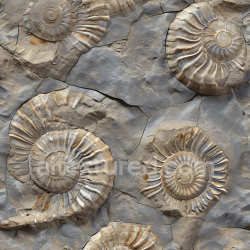 seamless Seamless 3D PBR Fossilized Ammonite Stone Texture with Detailed Shell Impressions texture 8k free download PBR