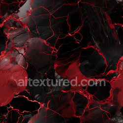 seamless Seamless 3D Black Marble Flooring PBR Texture with Vibrant Red Veins texture 8k free download PBR