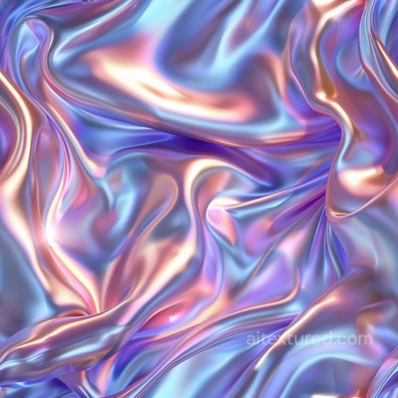 Iridescent Glossy Fabric Seamless Texture with Soft Folds Glossy texture preview