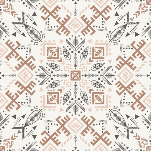 Boho Fabric Texture Featuring Soft Tribal Patterns and Earthy Tones seamless Boho Seamless PBR texture