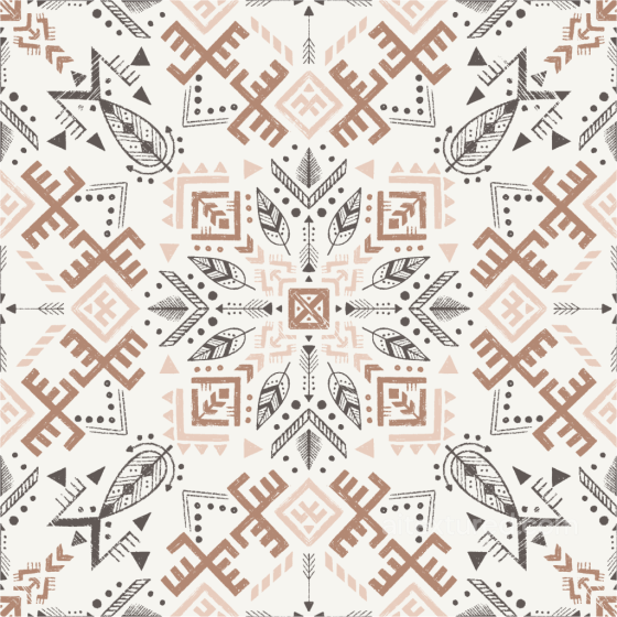 Boho Fabric Texture Featuring Soft Tribal Patterns and Earthy Tones Boho Seamless texture preview
