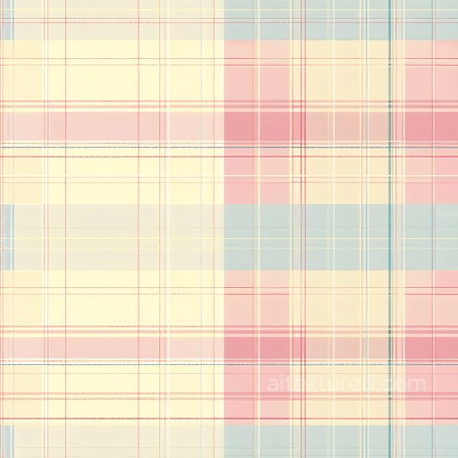 Seamless 3D PBR Texture of Soft Pastel Plaid Pattern Fabric texture preview